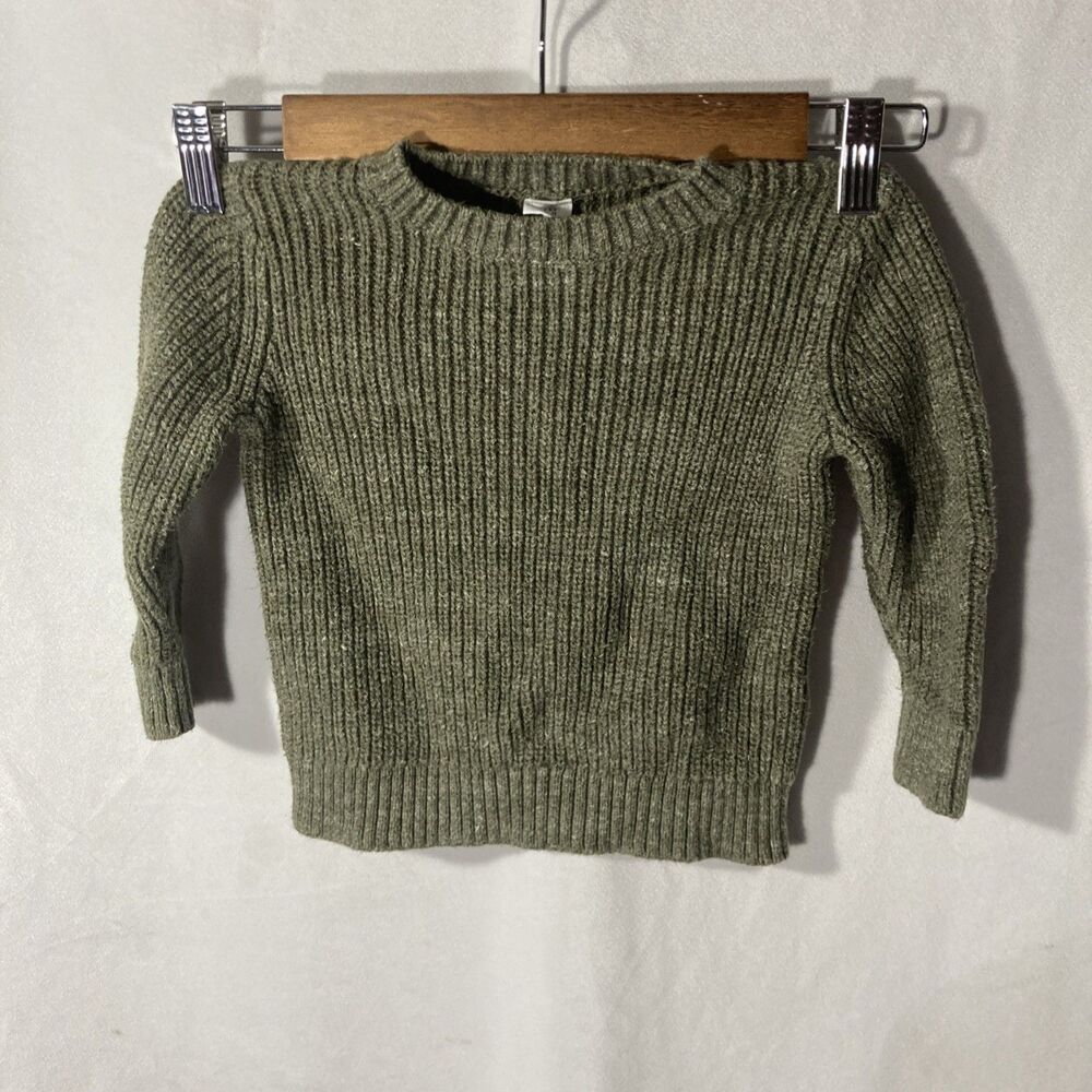 Baby Gap green sweater 12-18mths crew neck pull over long sleeves